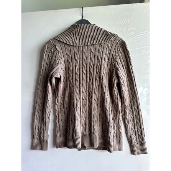 NWT lauren RALPH LAUREN WOMEN'S SWEATER LARGE L Cable-Knit Buckle-Trim - Picture 4 of 4